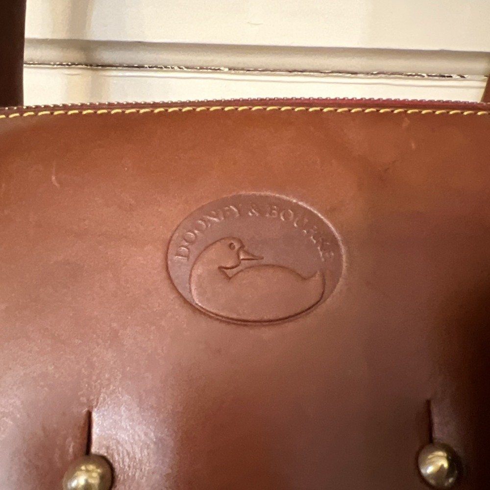 Dooney & Bourke Leather n Canvas Weekender Travel Zebra Satchel Tote Bag 17" lg - Picture 2 of 11